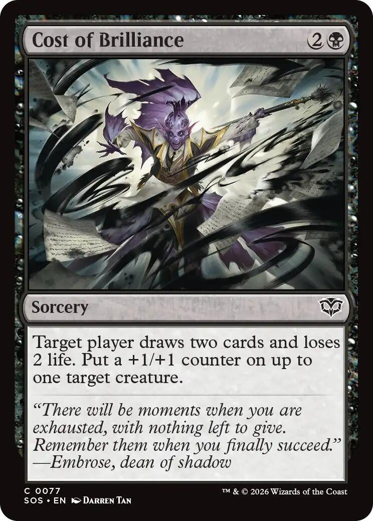 Image for Cost of Brilliance (77) [Secrets of Strixhaven] - Magic: The Gathering