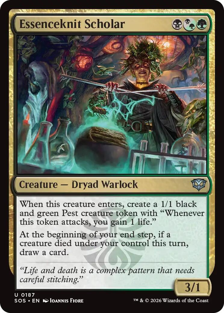 Image for Essenceknit Scholar (187) [Secrets of Strixhaven] - Magic: The Gathering