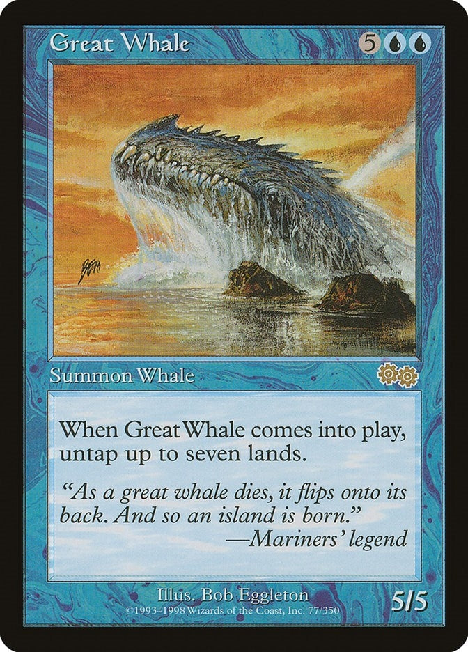 Image for Great Whale (77) [Urza's Saga] - Magic: The Gathering