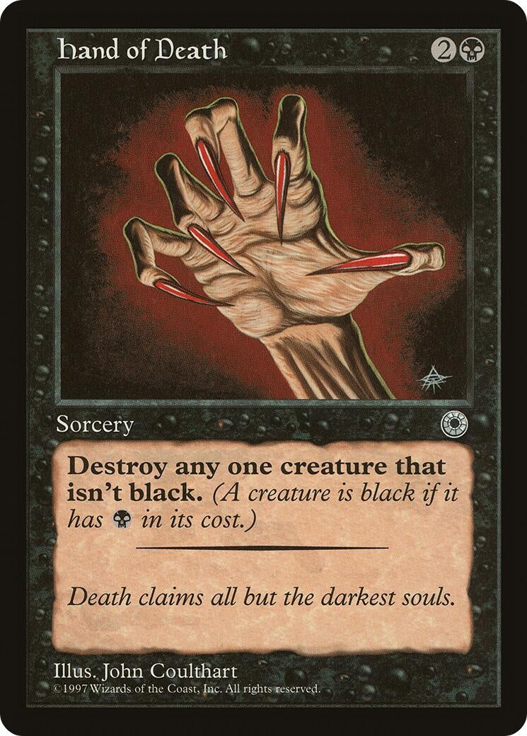 Image for Hand of Death (Reminder Text) [Portal] - Magic: The Gathering