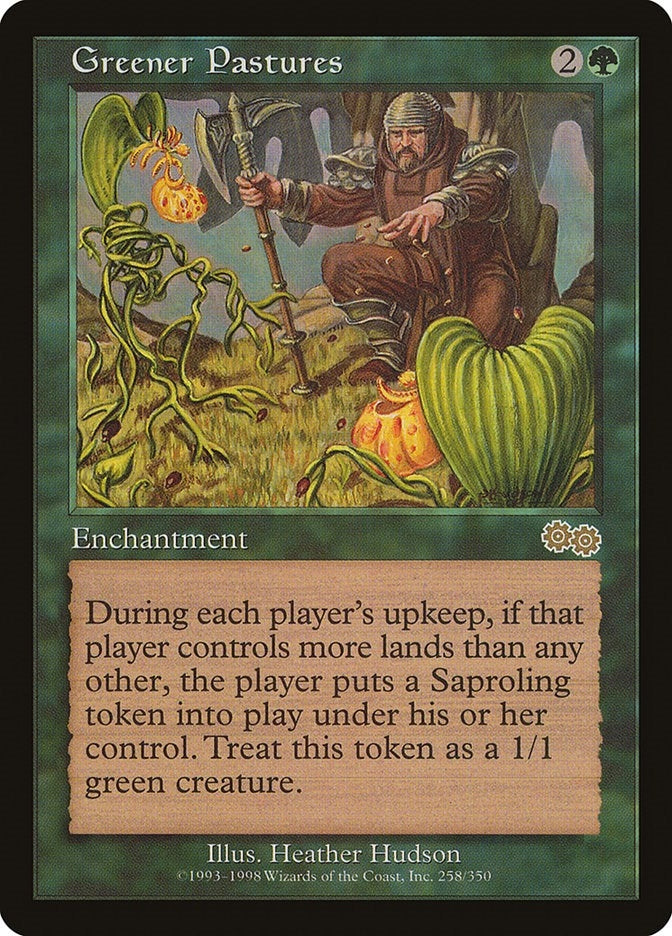 Image for Greener Pastures (258) [Urza's Saga] - Magic: The Gathering