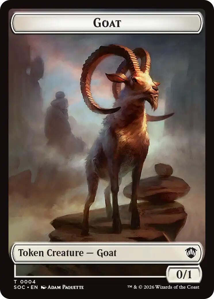 Image for Goat // Fungus Beast Double-Sided Token (4 // 17) [Secrets of Strixhaven] - Magic: The Gathering