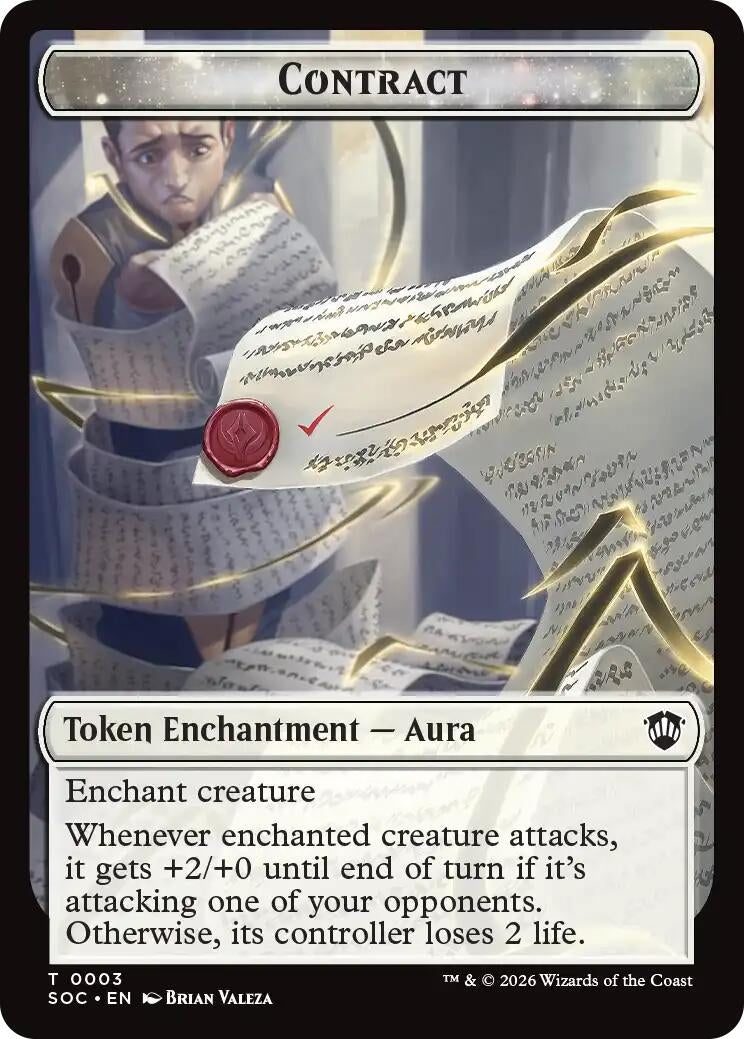 Image for Contract // Copy Double-Sided Token (3 // 1) [Secrets of Strixhaven] - Magic: The Gathering