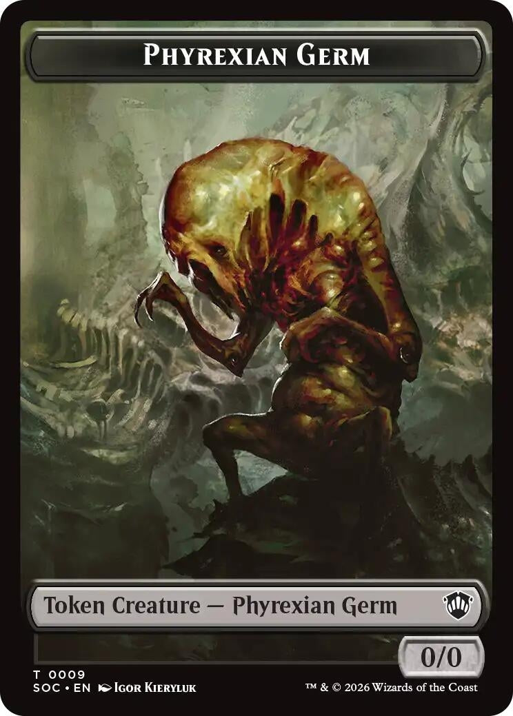 Image for Phyrexian Germ // Treasure Double-Sided Token (9 // 12) [Secrets of Strixhaven] - Magic: The Gathering