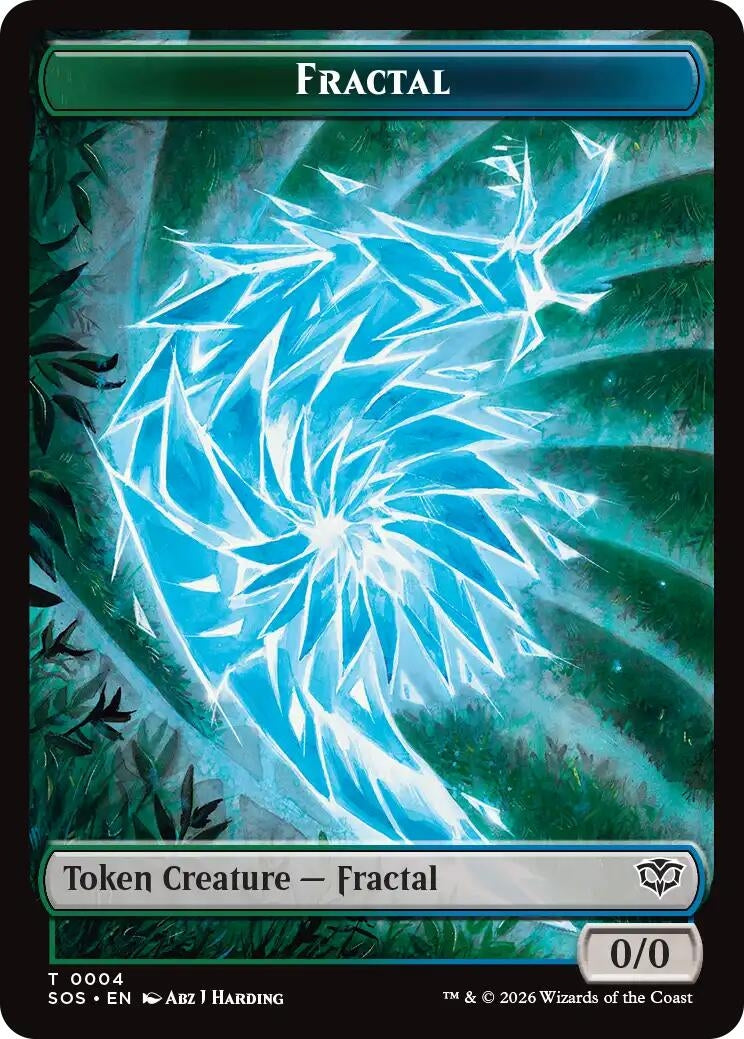 Image for Fractal (0004) // Elemental (0002) Double-Sided Token (4 // 2) [Secrets of Strixhaven] - Magic: The Gathering