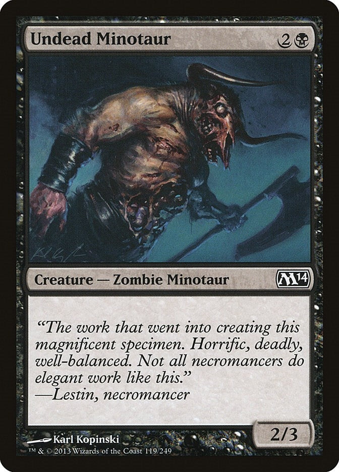 Image for Undead Minotaur (119) [Magic 2014 (M14)] - Magic: The Gathering