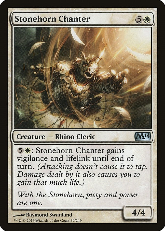 Image for Stonehorn Chanter (39) [Magic 2014 (M14)] - Magic: The Gathering