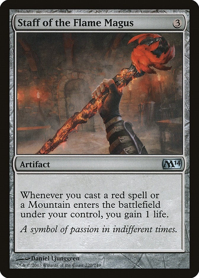 Image for Staff of the Flame Magus (220) [Magic 2014 (M14)] - Magic: The Gathering