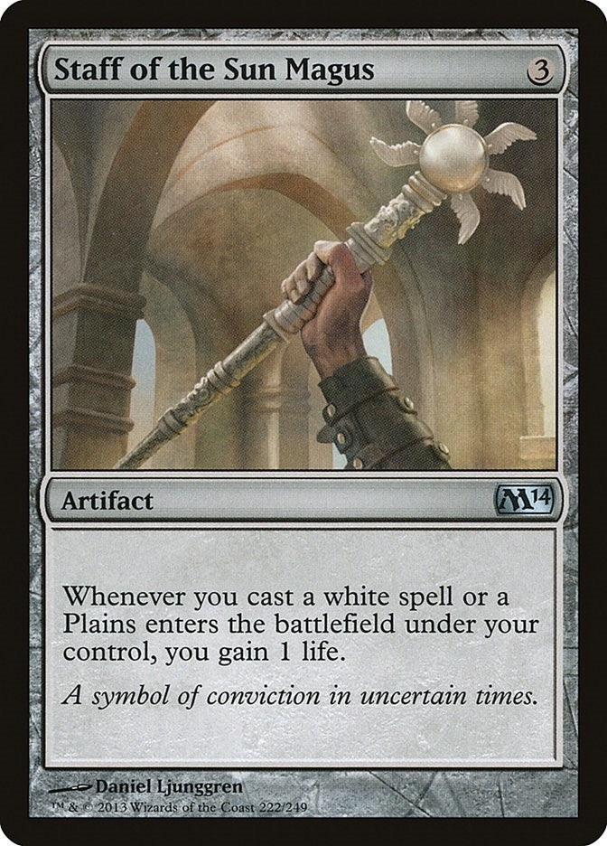 Image for Staff of the Sun Magus (222) [Magic 2014 (M14)] - Magic: The Gathering