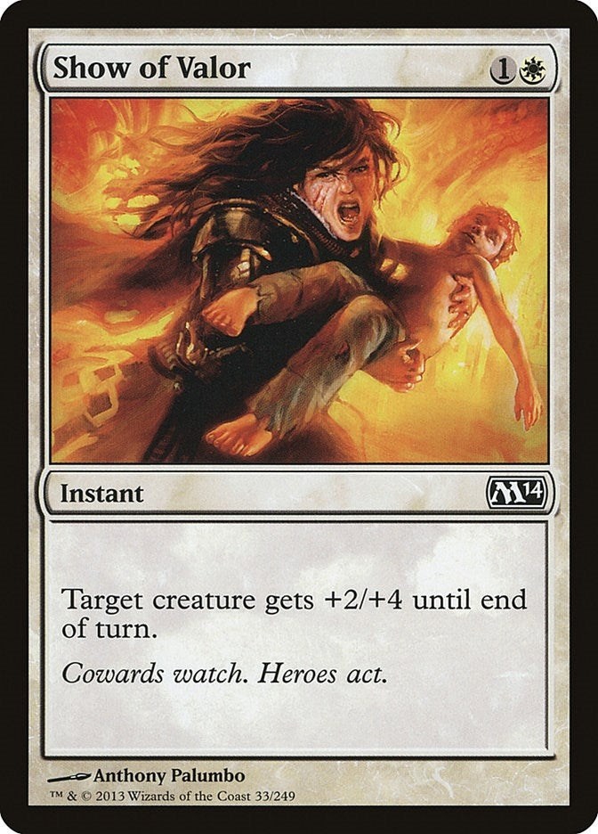 Image for Show of Valor (33) [Magic 2014 (M14)] - Magic: The Gathering