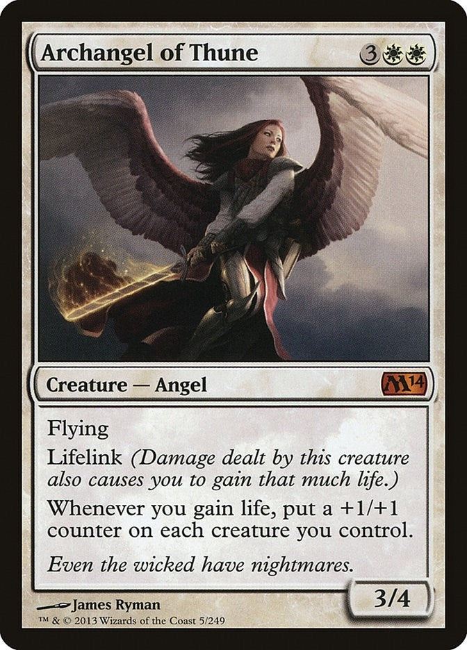 Image for Archangel of Thune (5) [Magic 2014 (M14)] - Magic: The Gathering