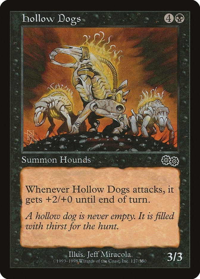 Image for Hollow Dogs (137) [Urza's Saga] - Magic: The Gathering