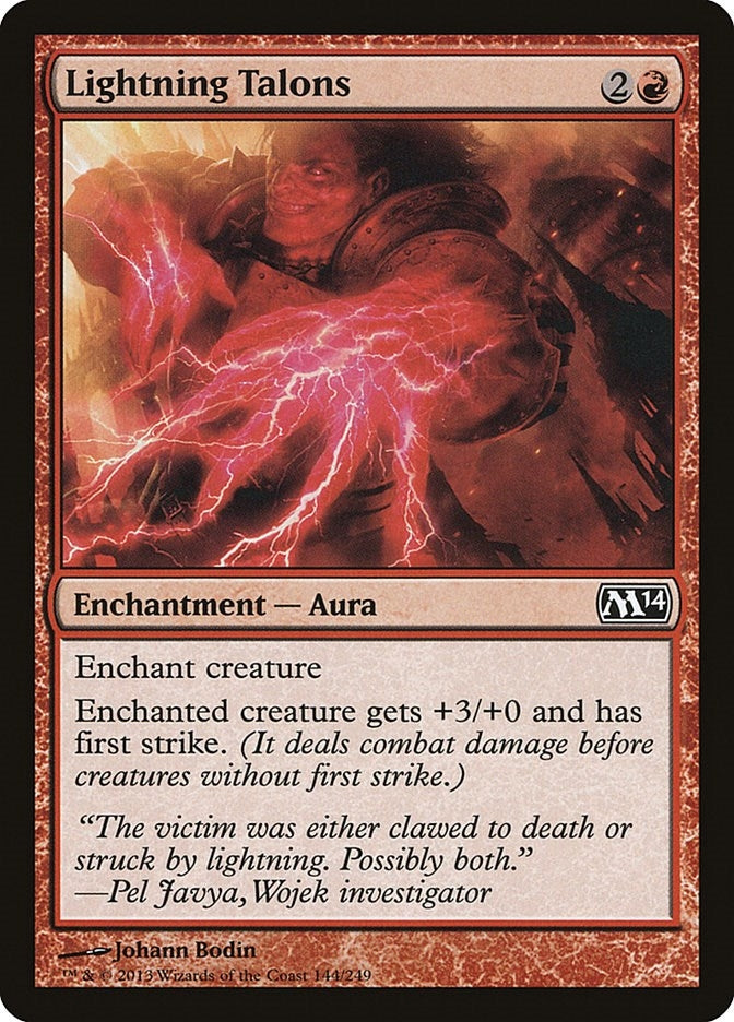 Image for Lightning Talons (144) [Magic 2014 (M14)] - Magic: The Gathering