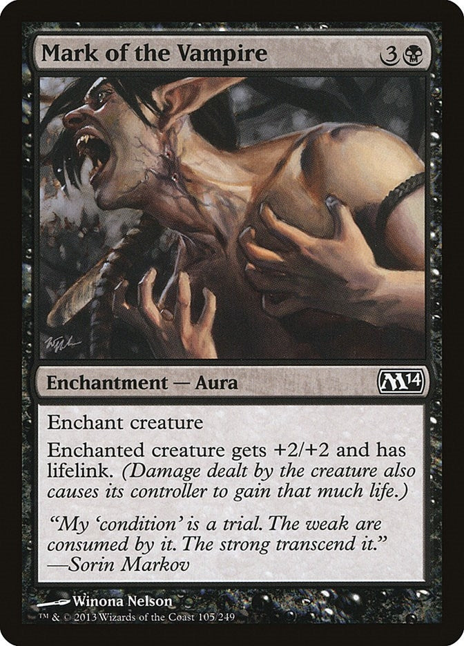 Image for Mark of the Vampire (105) [Magic 2014 (M14)] - Magic: The Gathering