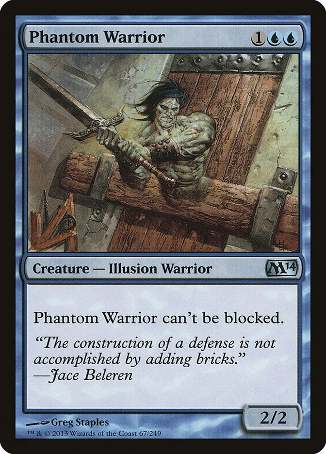 Image for Phantom Warrior (67) [Magic 2014 (M14)] - Magic: The Gathering