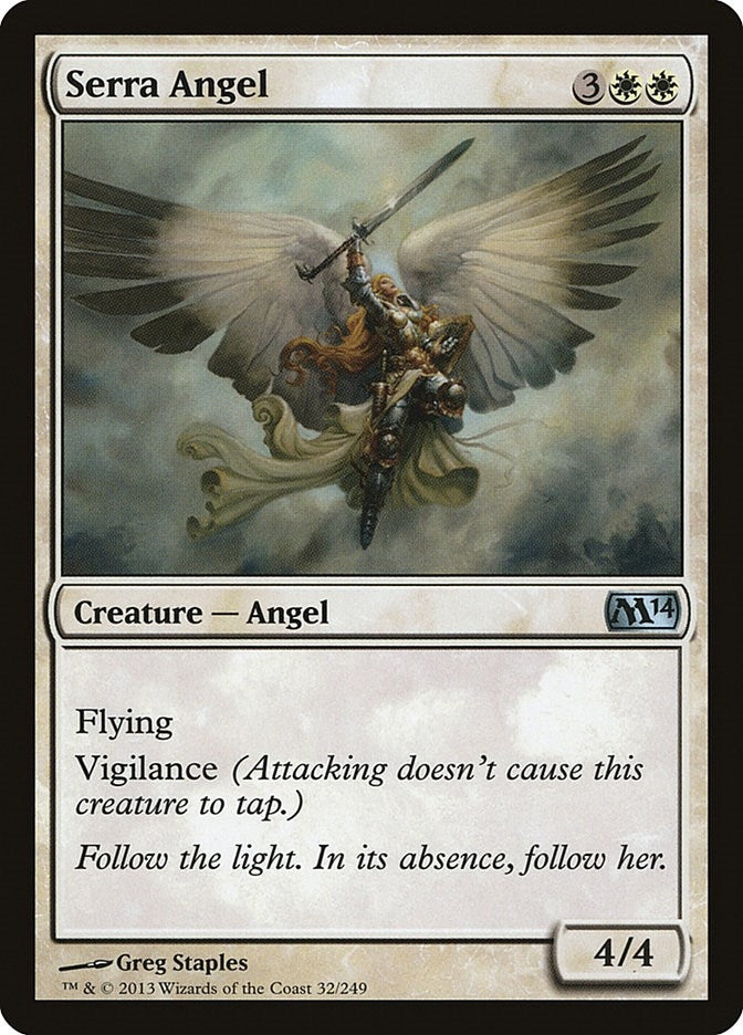 Image for Serra Angel (32) [Magic 2014 (M14)] - Magic: The Gathering