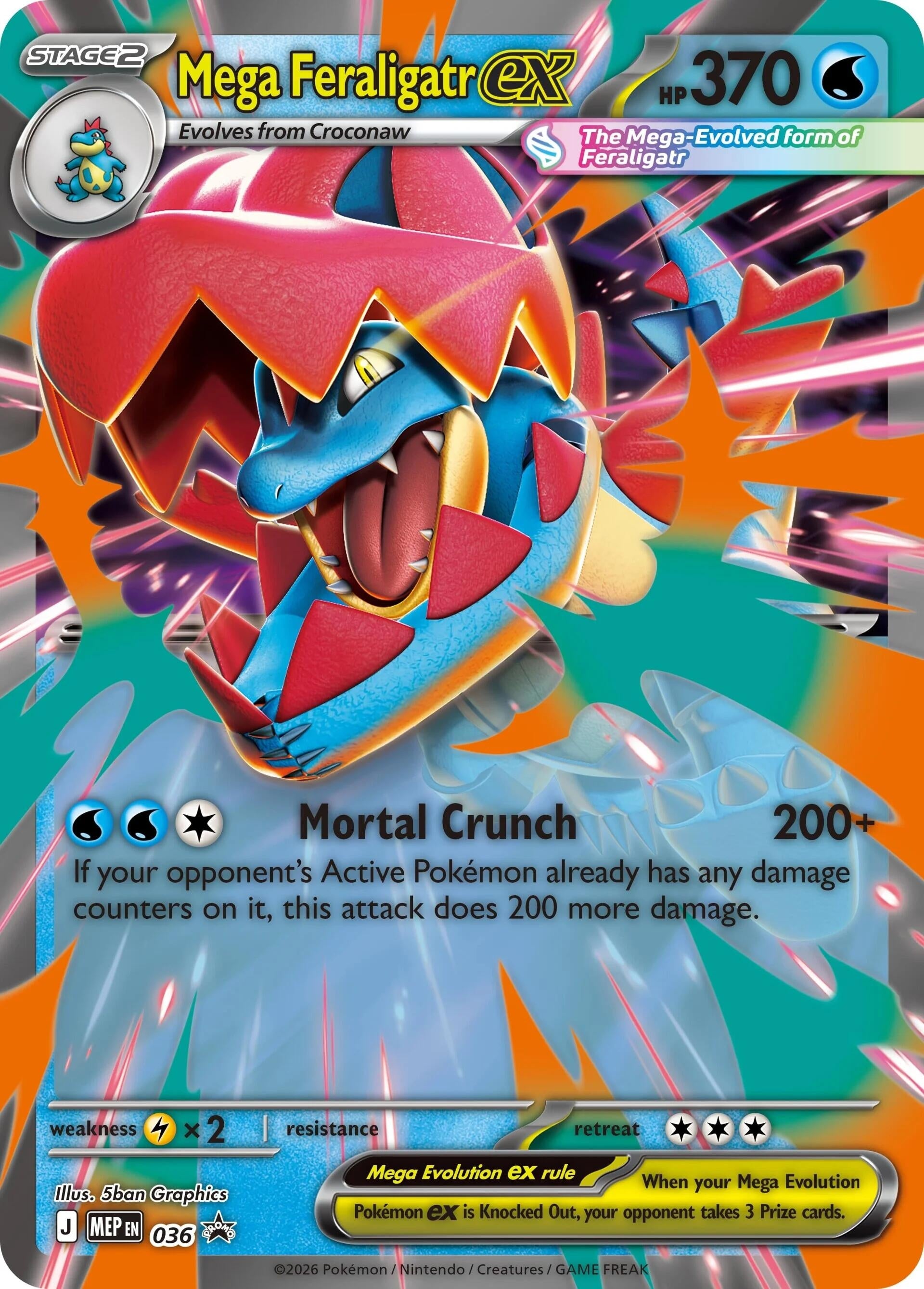 Image for Mega Feraligatr ex (036) [Jumbo Cards] - Pokemon