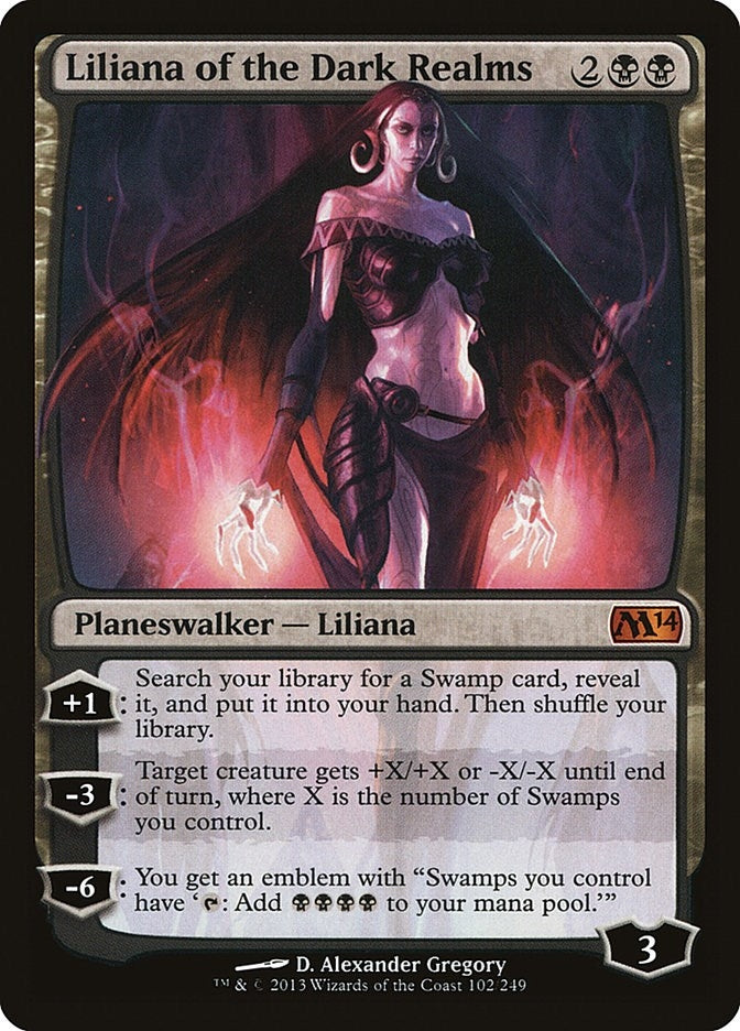 Image for Liliana of the Dark Realms (102) [Magic 2014 (M14)] - Magic: The Gathering