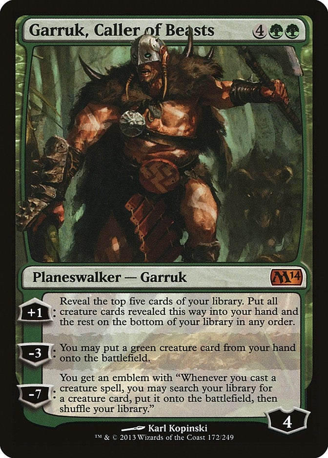 Image for Garruk, Caller of Beasts (172) [Magic 2014 (M14)] - Magic: The Gathering