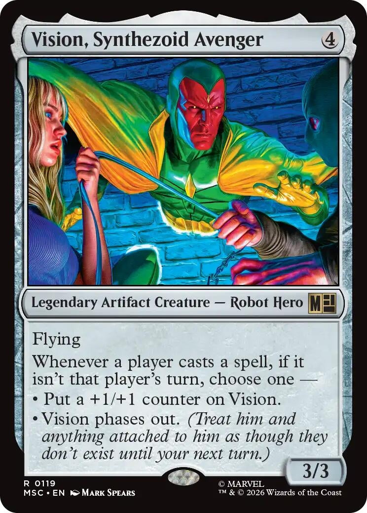 Image for Vision, Synthezoid Avenger (Surge Foil) (119) [Commander: Marvel Super Heroes] - Magic: The Gathering