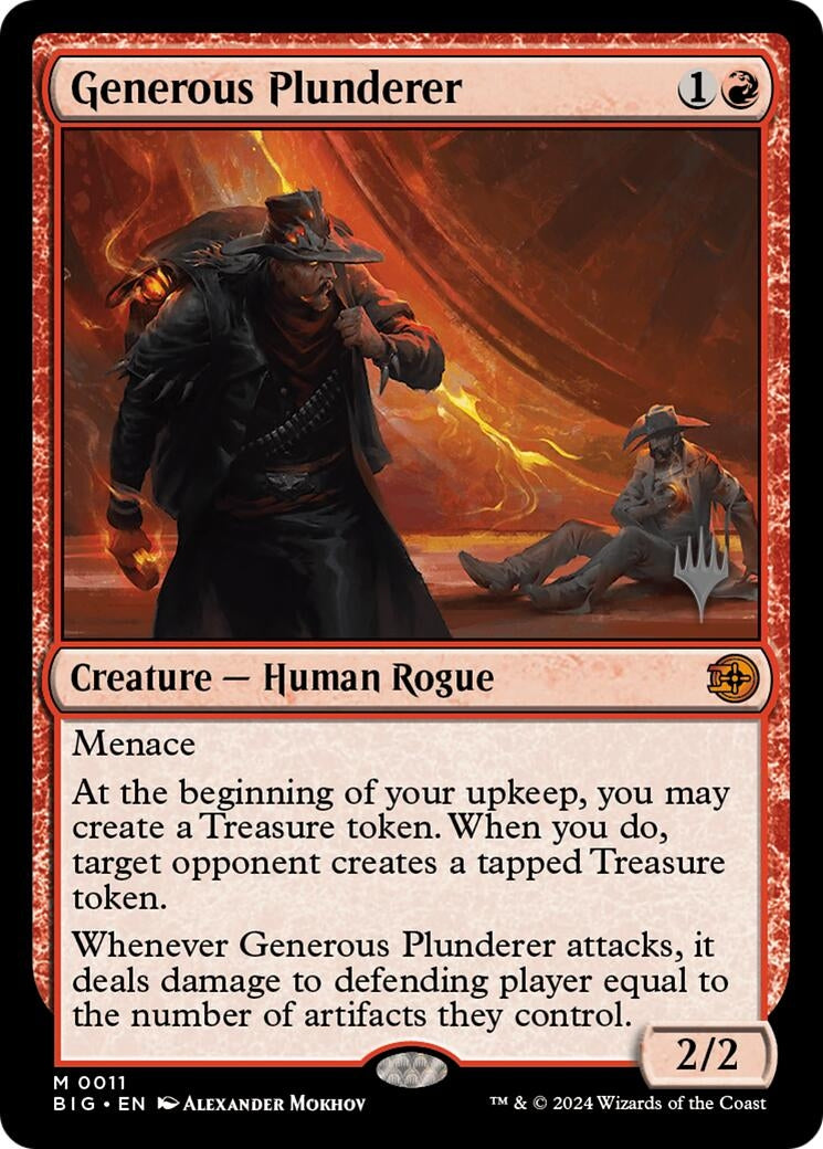 Image for Generous Plunderer (11) [Promo Pack: Outlaws of Thunder Junction] - Magic: The Gathering