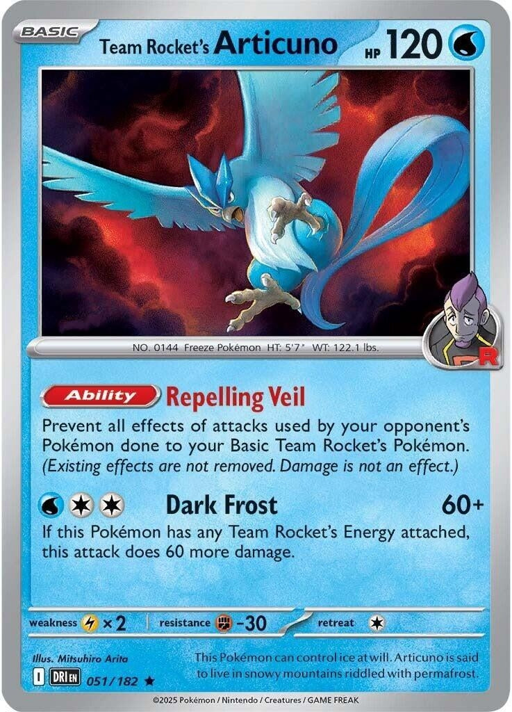 Image for Team Rocket's Articuno - 051/182 (Non-Holo) (051/182) [Deck Exclusives] - Pokemon