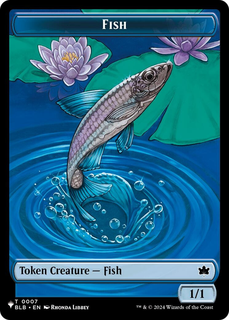 Image for Fish (BLB) // Kobolds of Kher Keep (MKC) Double-sided Token (7 // 12) [The List Reprints] - Magic: The Gathering