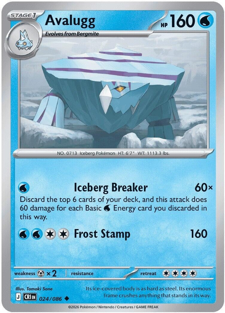 Image for Avalugg (024/086) [ME04: Chaos Rising] - Pokemon