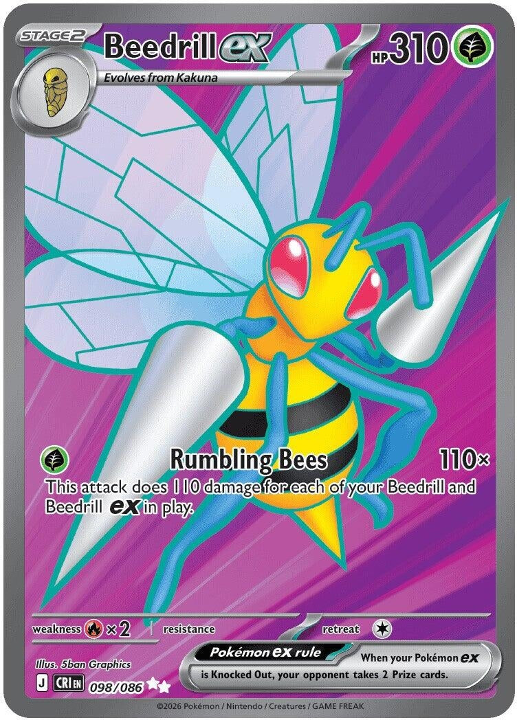 Image for Beedrill ex (098/086) [ME04: Chaos Rising] - Pokemon