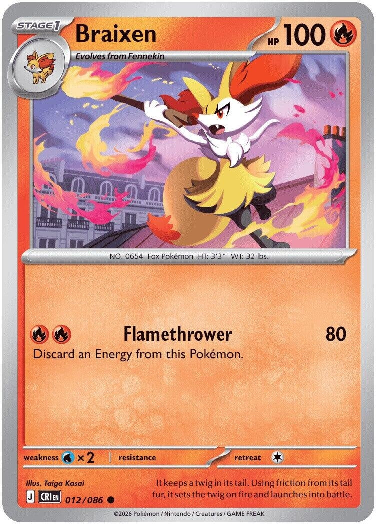Image for Braixen (012/086) [ME04: Chaos Rising] - Pokemon