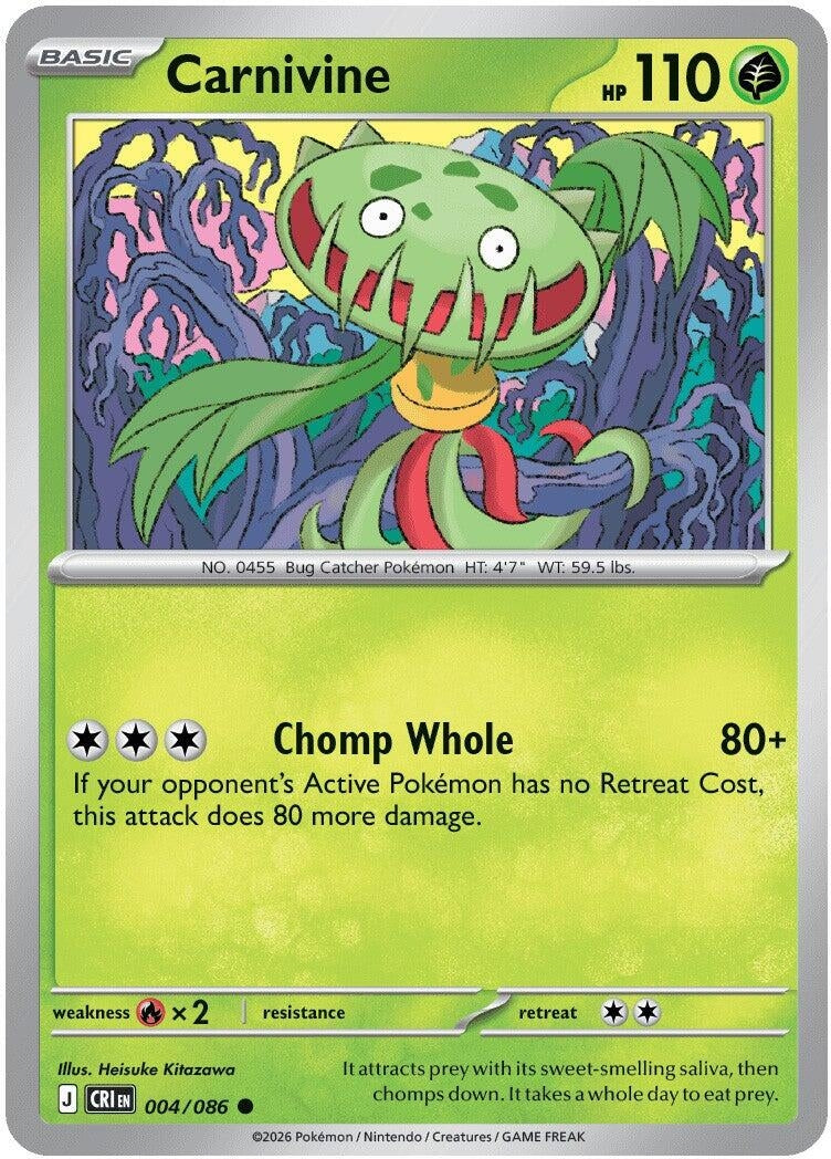 Image for Carnivine (004/086) [ME04: Chaos Rising] - Pokemon