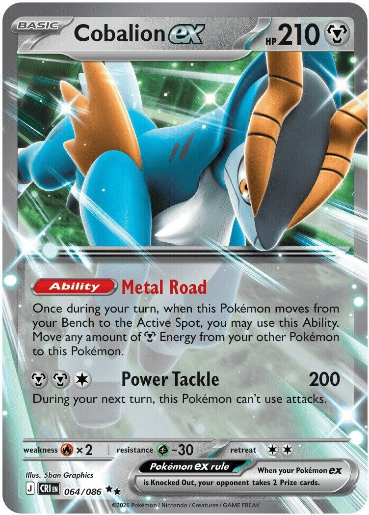 Image for Cobalion ex (064/086) [ME04: Chaos Rising] - Pokemon