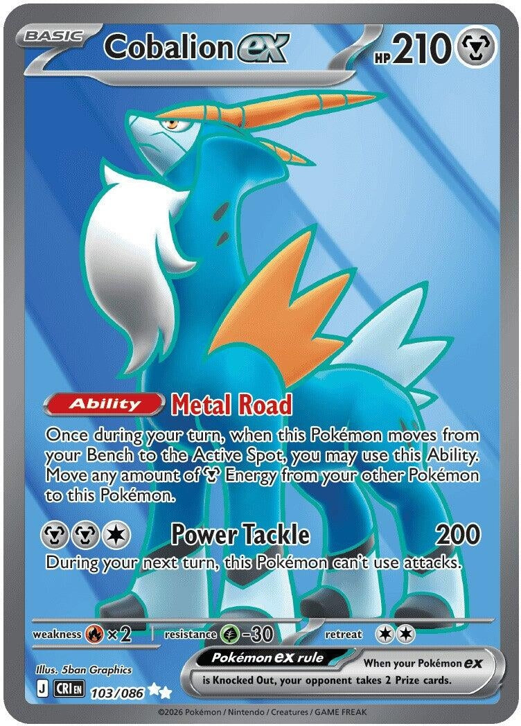 Image for Cobalion ex (103/086) [ME04: Chaos Rising] - Pokemon
