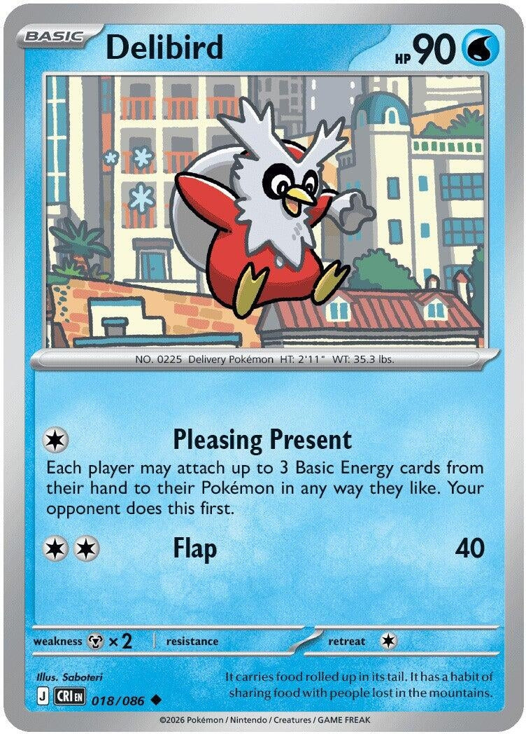 Image for Delibird (018/086) [ME04: Chaos Rising] - Pokemon