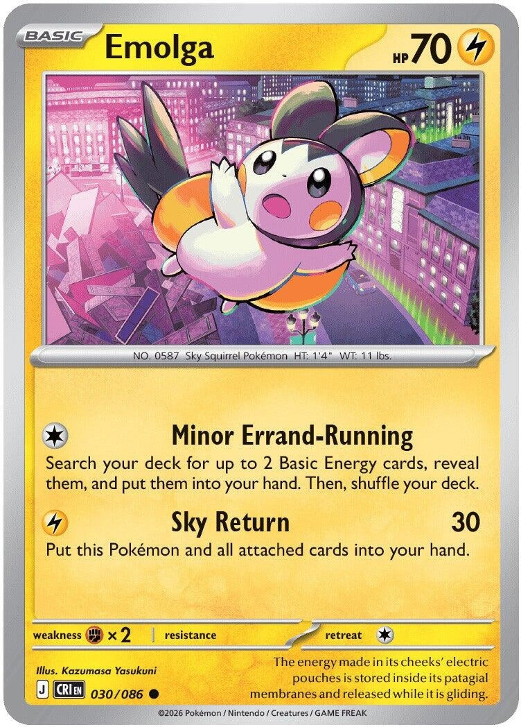 Image for Emolga (030/086) [ME04: Chaos Rising] - Pokemon