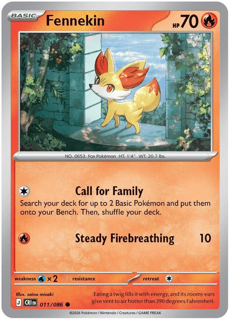 Image for Fennekin (011/086) [ME04: Chaos Rising] - Pokemon