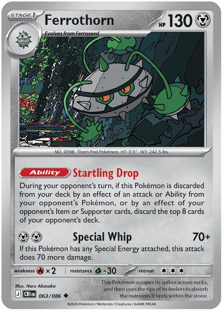 Image for Ferrothorn (063/086) [ME04: Chaos Rising] - Pokemon