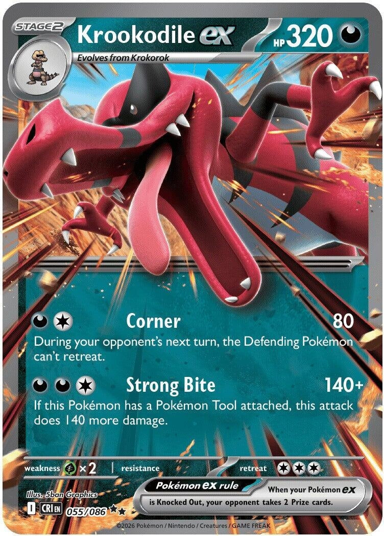 Image for Krookodile ex (055/086) [ME04: Chaos Rising] - Pokemon