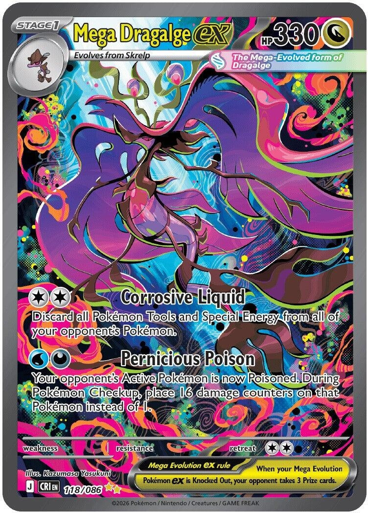 Image for Mega Dragalge ex (118/086) [ME04: Chaos Rising] - Pokemon
