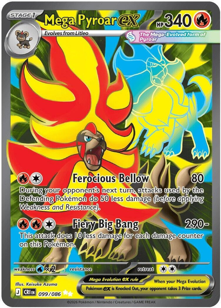 Image for Mega Pyroar ex (099/086) [ME04: Chaos Rising] - Pokemon