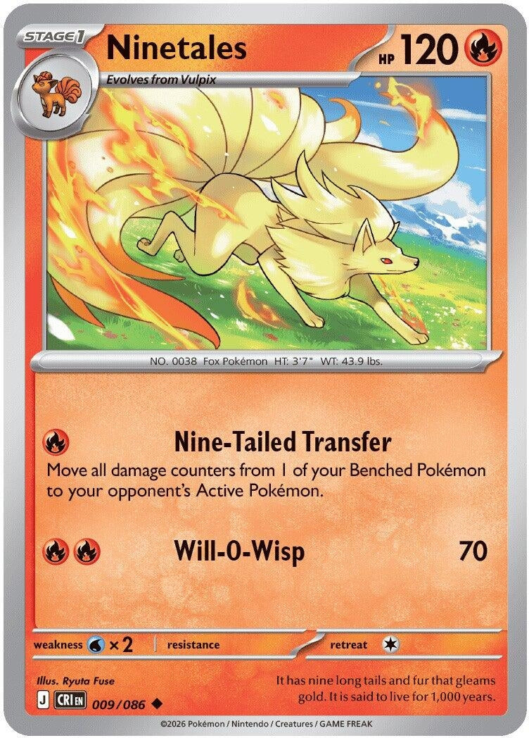 Image for Ninetales (009/086) [ME04: Chaos Rising] - Pokemon