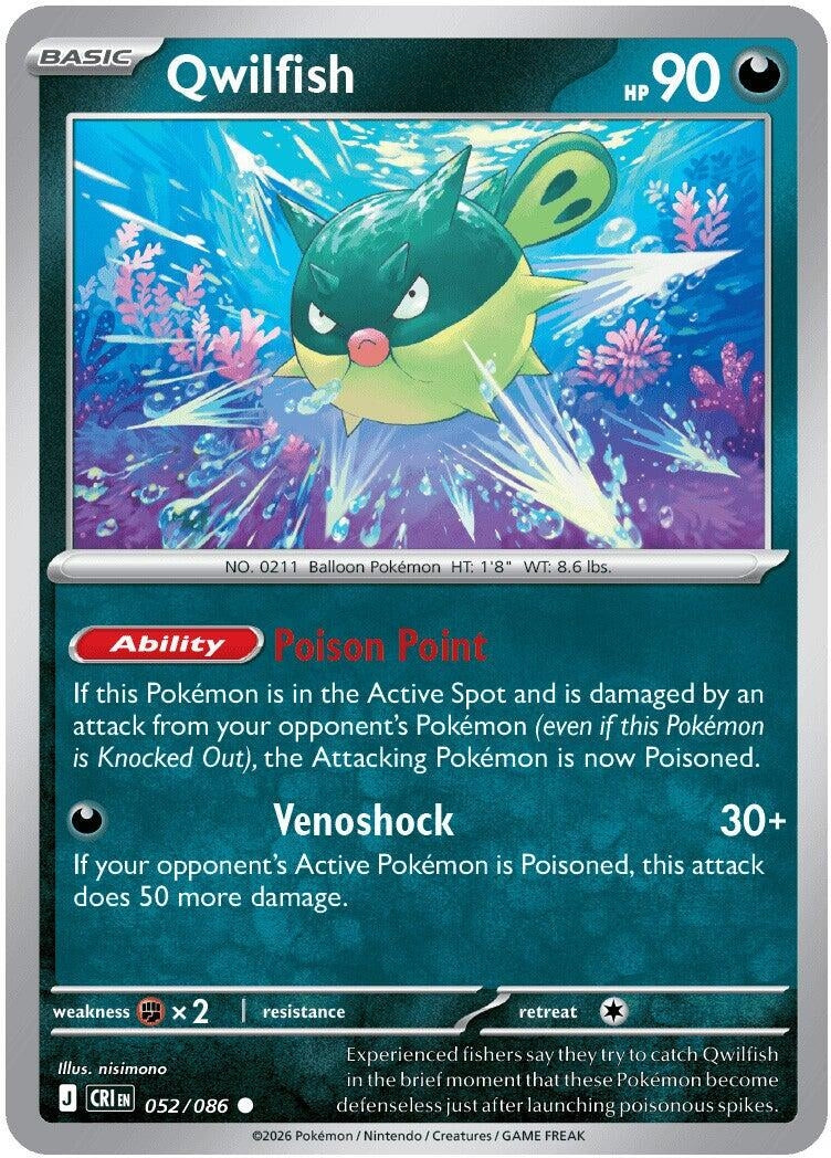 Image for Qwilfish (052/086) [ME04: Chaos Rising] - Pokemon