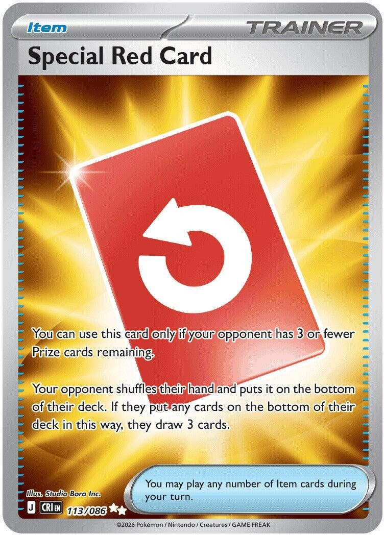 Image for Special Red Card (113/086) [ME04: Chaos Rising] - Pokemon