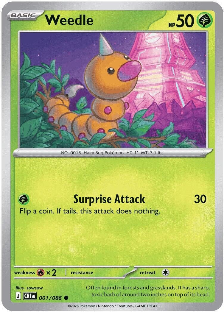 Image for Weedle (001/086) [ME04: Chaos Rising] - Pokemon