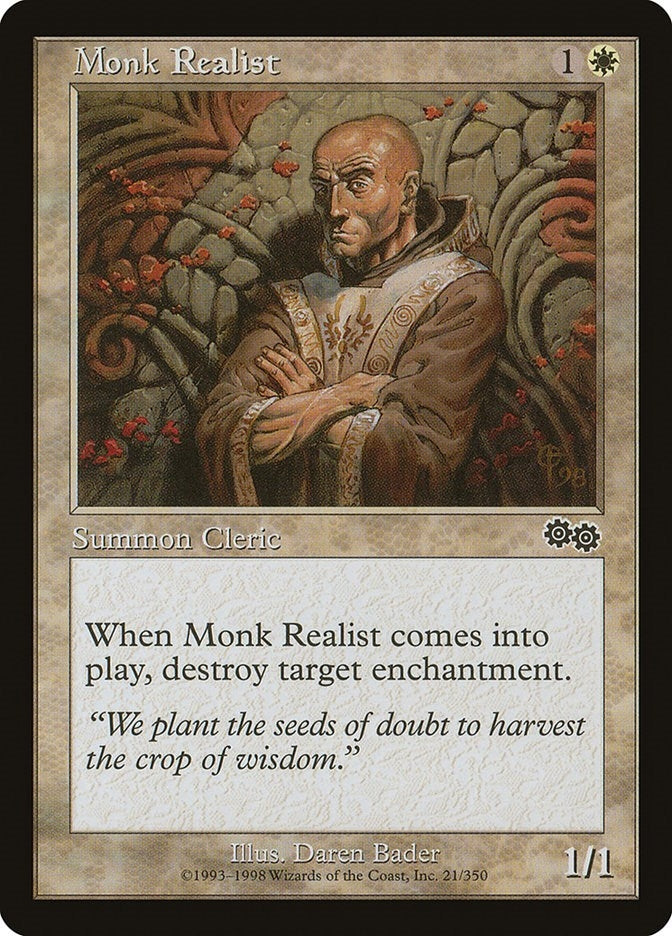Image for Monk Realist (21) [Urza's Saga] - Magic: The Gathering