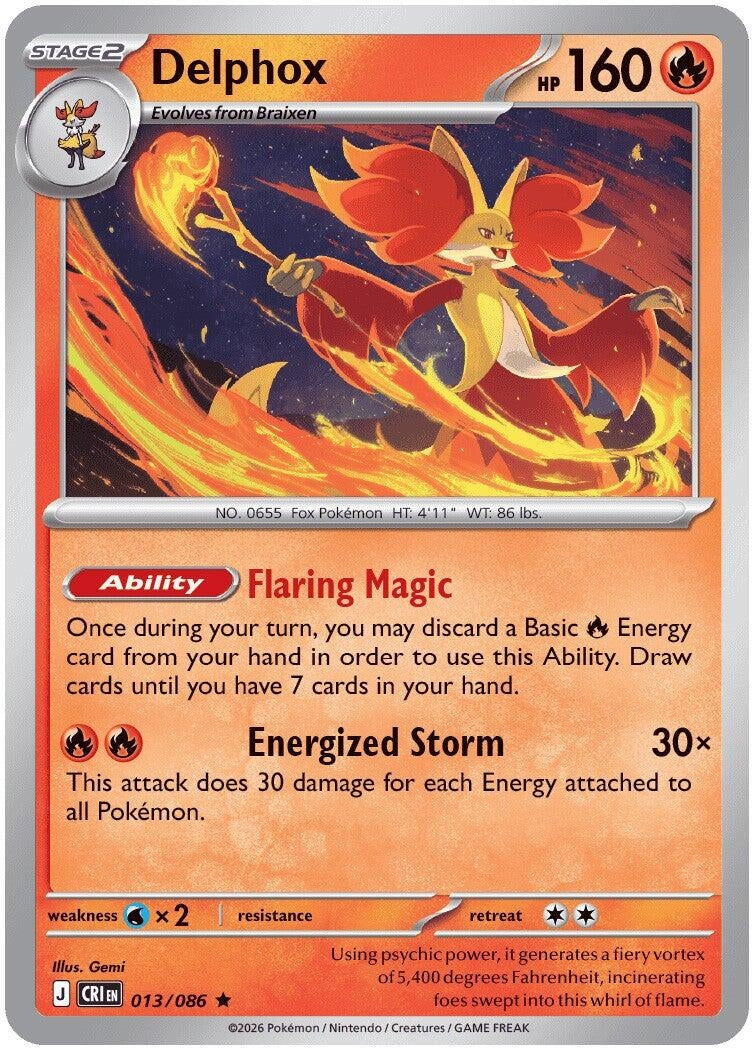 Image for Delphox - 013/086 (Non-Holo) (013/086) [Deck Exclusives] - Pokemon