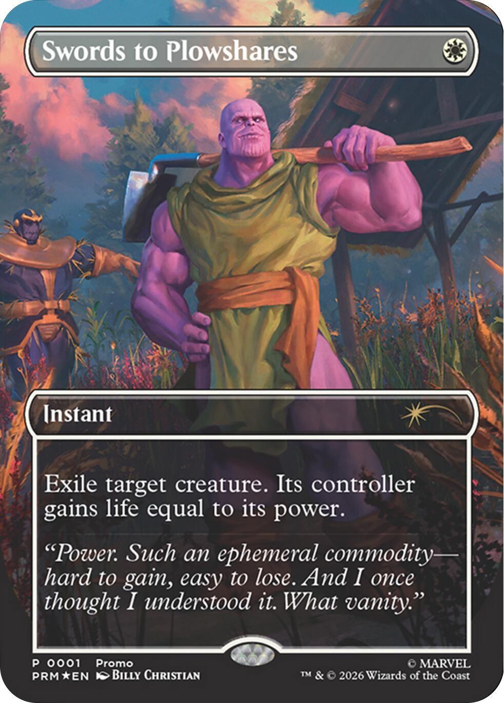 Image for Swords to Plowshares (Borderless) (Magazine Insert) (1) [Media Promos] - Magic: The Gathering