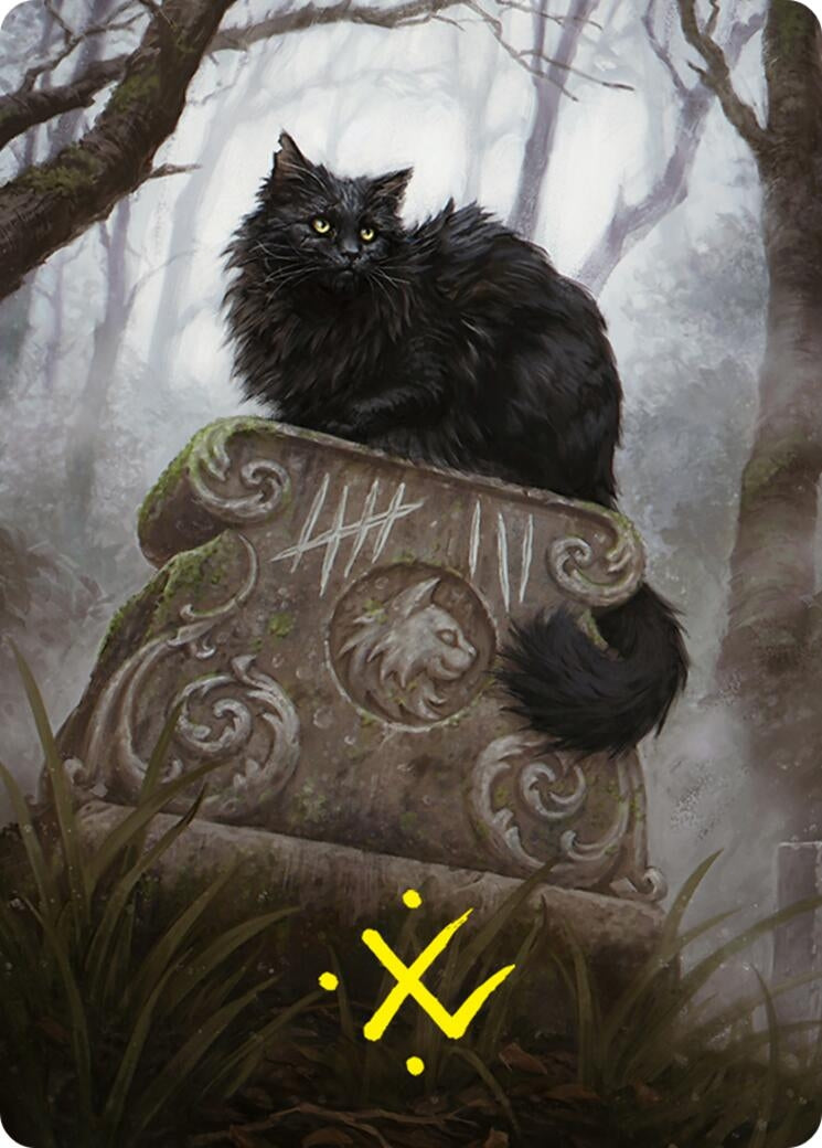 Image for Nine-Lives Familiar 2 Art Card (36/54) (Gold-Stamped Signature) (36) [Art Series: Foundations] - Magic: The Gathering