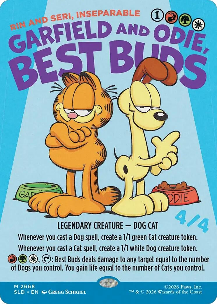 Image for Garfield and Odie, Best Buds - Rin and Seri, Inseparable (2668) [Secret Lair Drop Series] - Magic: The Gathering