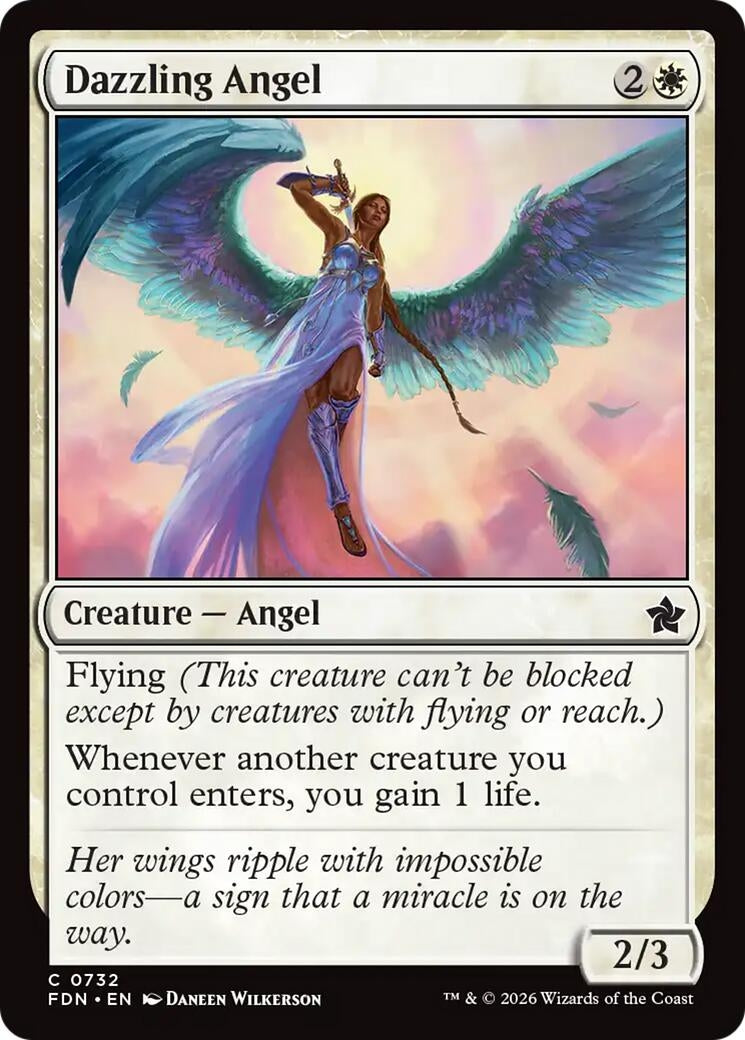 Image for Dazzling Angel (0732) (732) [Foundations] - Magic: The Gathering